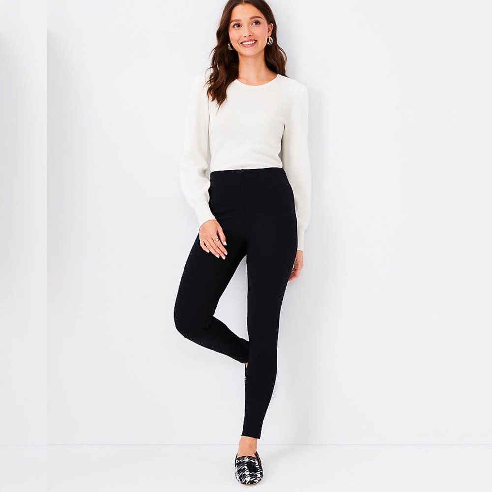 NEW Ann Taylor The Side Zip Legging, Size MP, in Black NWOT